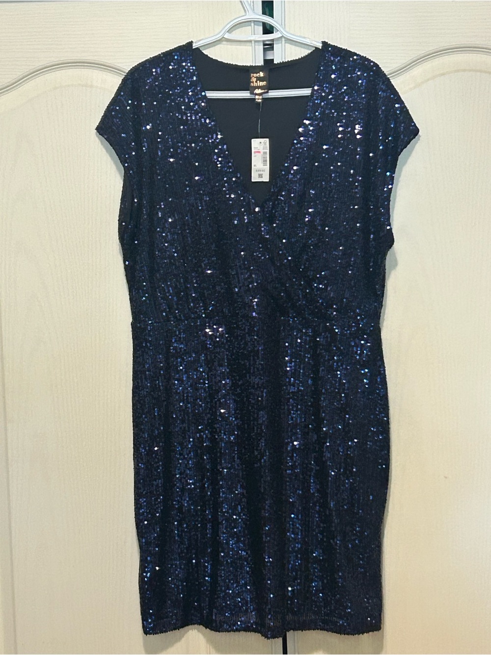 NWT - Reitmans Rock & Shine Navy Sequin Dress - XL